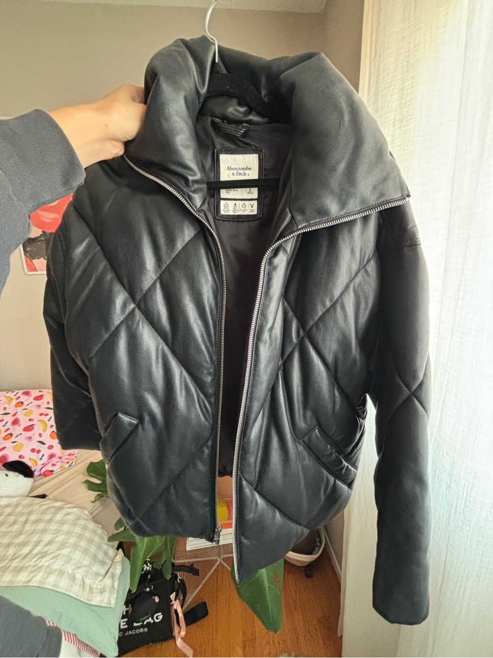 Vegan leather puffer Abercrombie